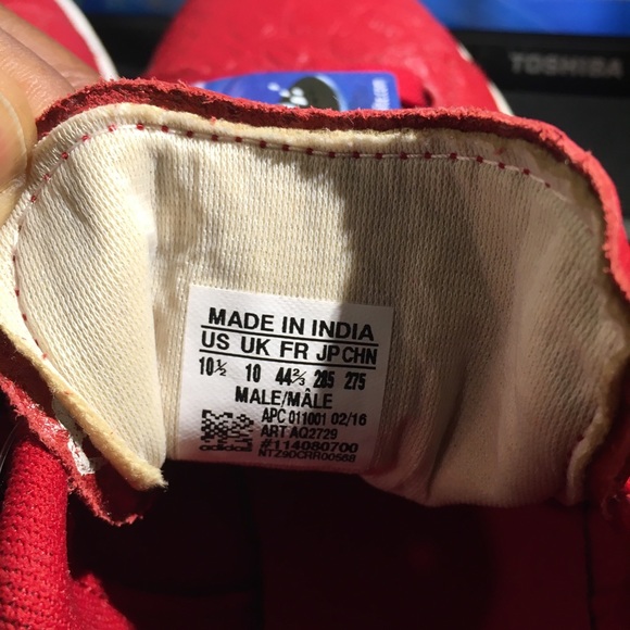 Size 10 1/2 red adidas brand new never used